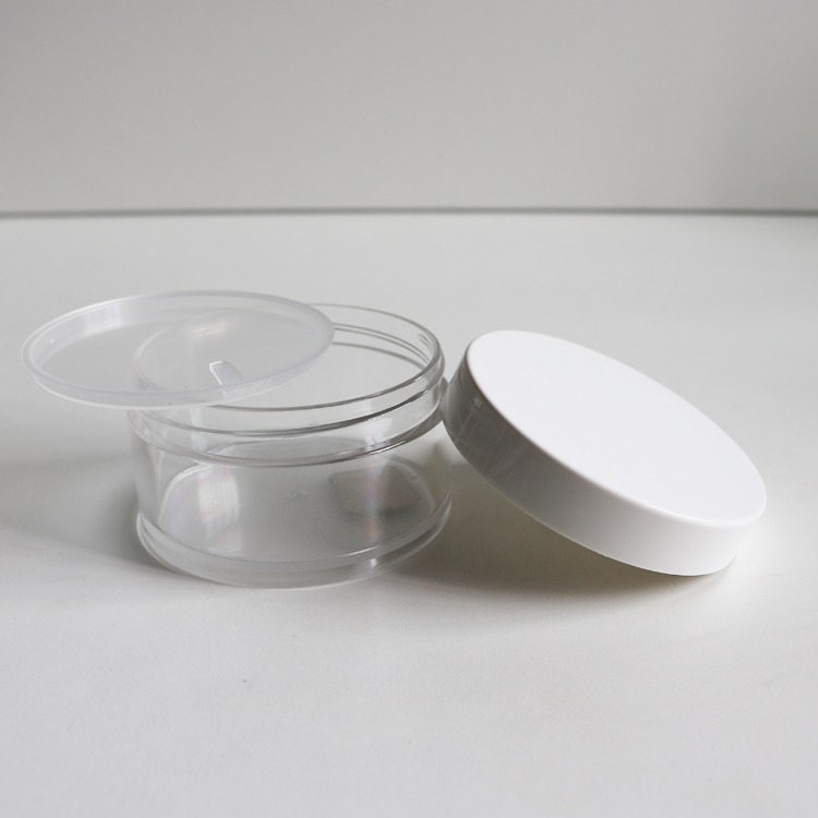 Made in China Thick Wall Cosmetic Packaging 150g Nail Powder Jar, Clear PETG Jar