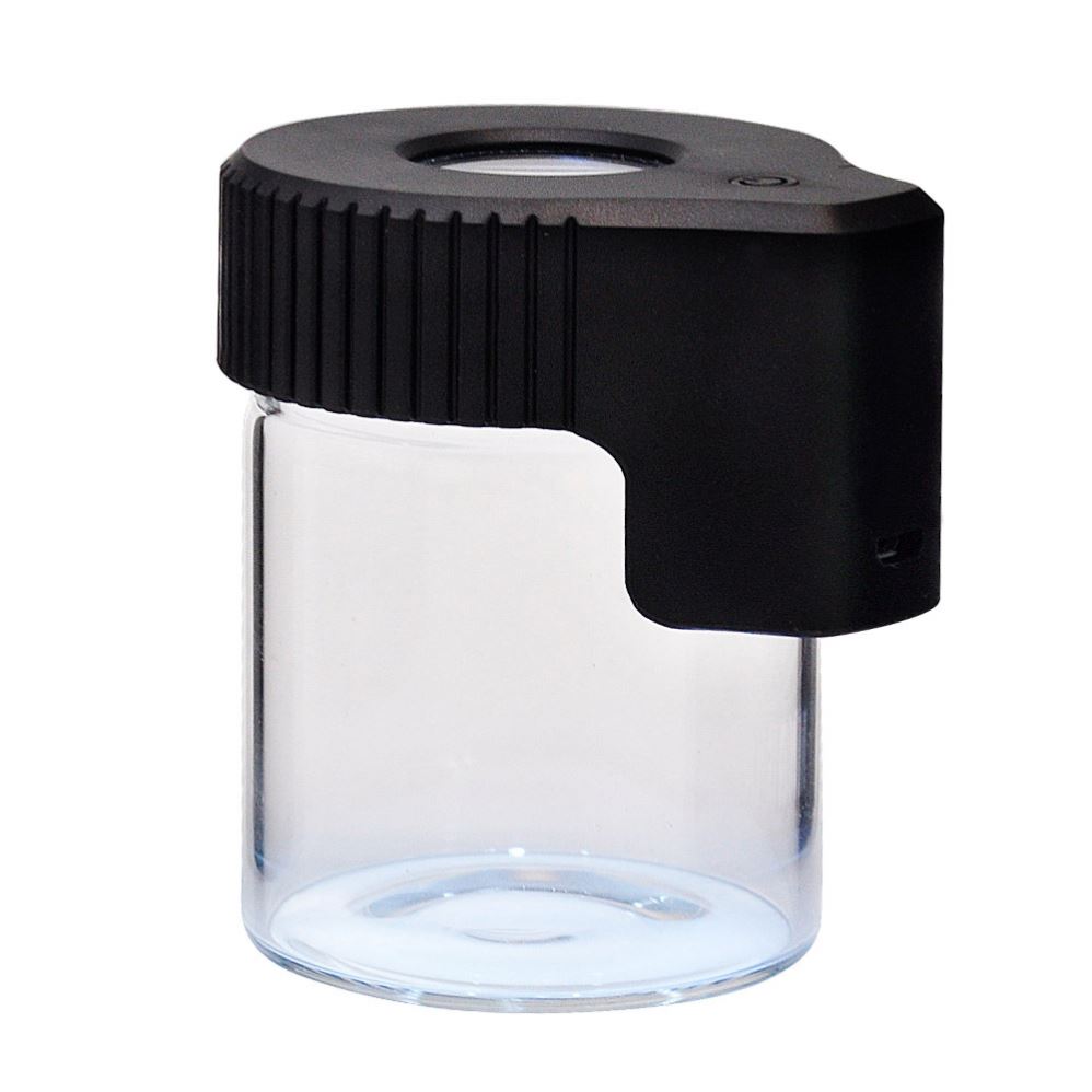 Mag Jar Glass Storage USB Charger With LED Light Weed Stash Jars Herb Weed Container