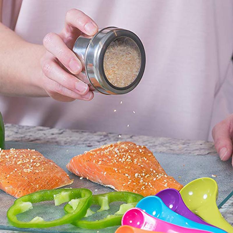 Magnetic Spice Jars Container Set With Labels Stickers Pen Seasoning Bottle Pepper Storage Favor Of Elefants