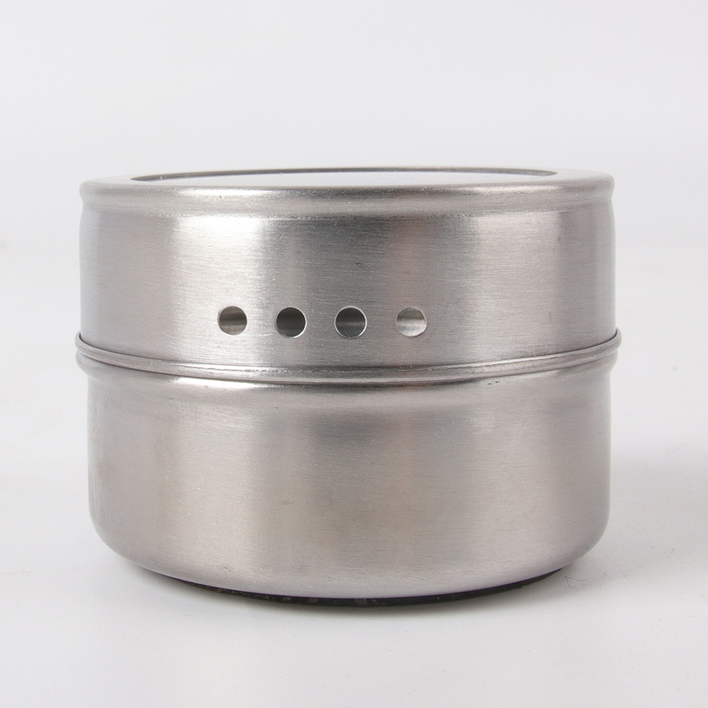 Magnetic Storage Tins Spice Jars Stainless Steel Racks Set for Salt Pepper Kitchen Gift Promotion