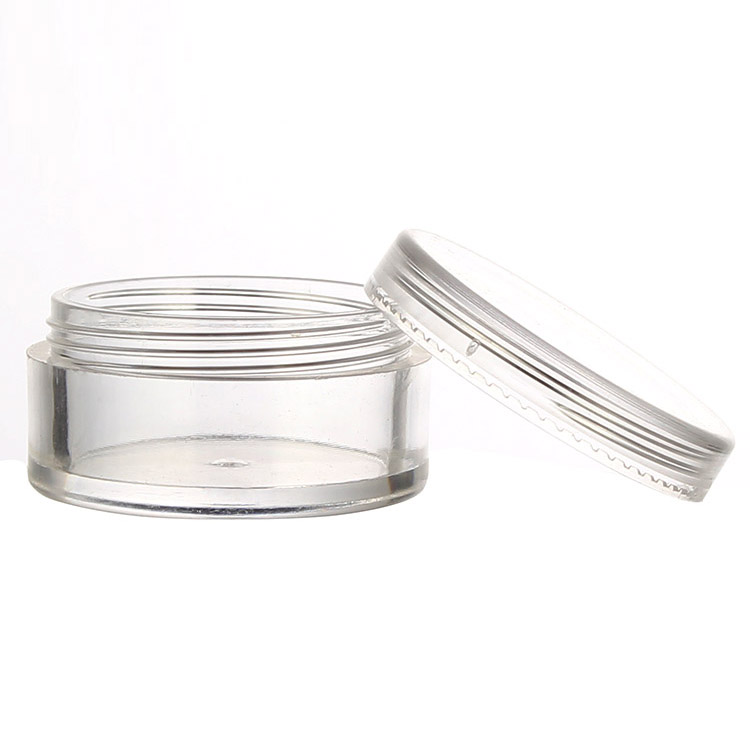 Makeup Container 20ml clear PS plastic lip balm cosmetic packaging jar