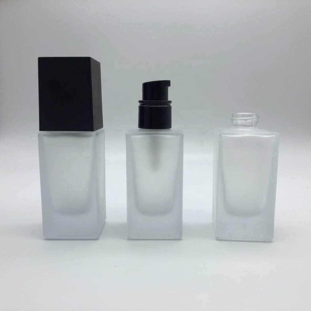 Makeup Frosted Foundation Empty Glass Bottle