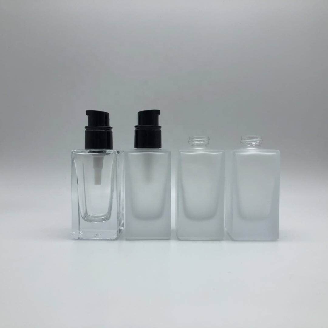 Makeup Frosted Foundation Empty Glass Bottle