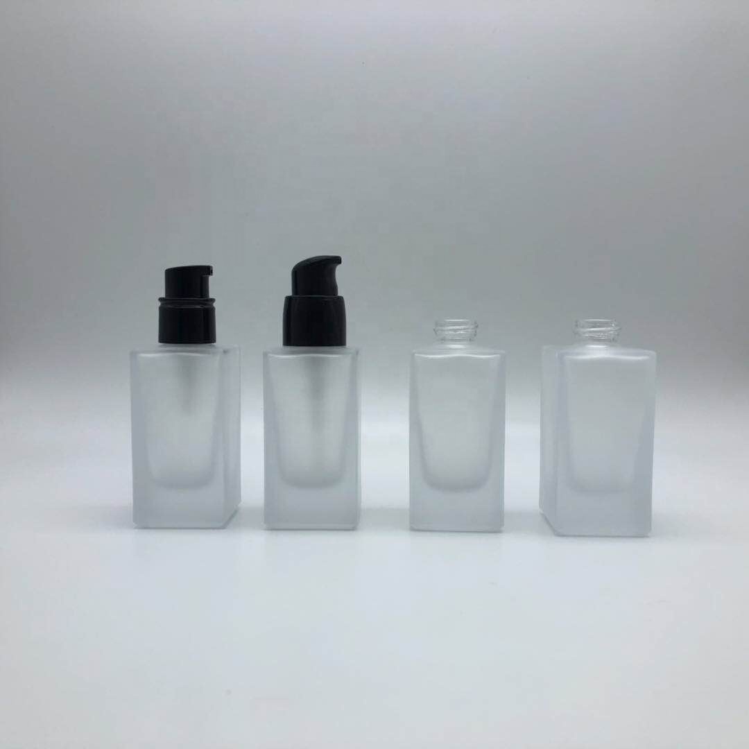Makeup Frosted Foundation Empty Glass Bottle