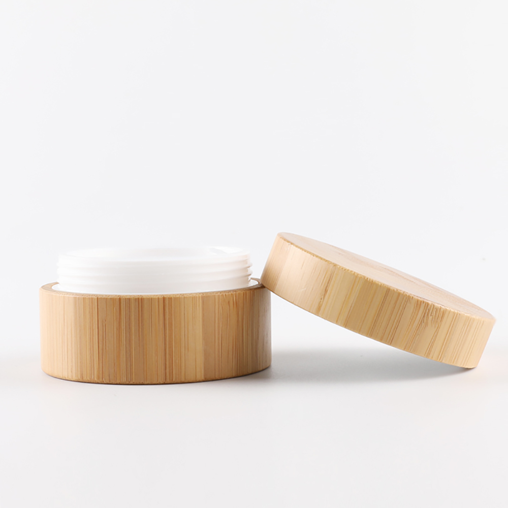 Makeup eco- friendly solid bamboo 3g 5g 10g 30g 50g hand cream wooden pp cosmetic jar seal