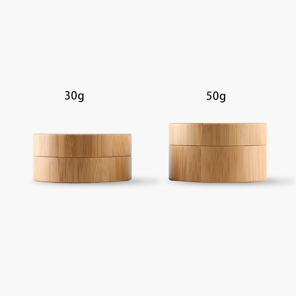 Makeup eco- friendly solid bamboo 3g 5g 10g 30g 50g hand cream wooden pp cosmetic jar seal