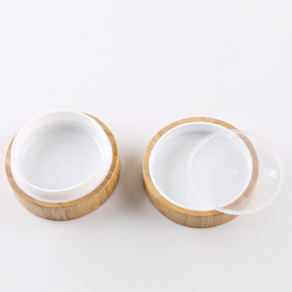Makeup eco- friendly solid bamboo 3g 5g 10g 30g 50g hand cream wooden pp cosmetic jar seal