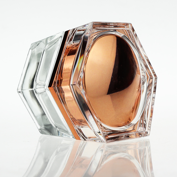 Manufactory Transparent skincare jars 30g cream jar glass cosmetic jar with acrylic cap and cover