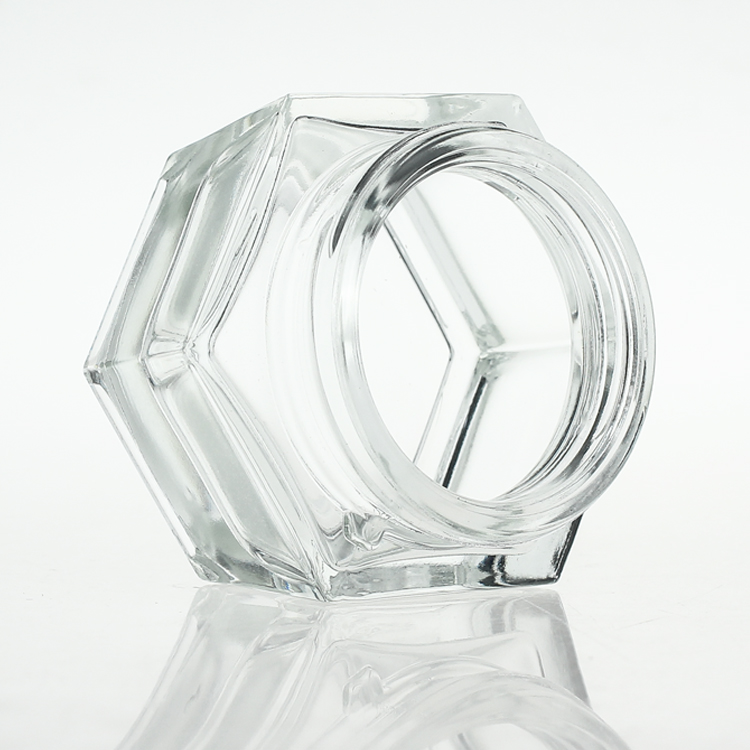 Manufactory Transparent skincare jars 30g cream jar glass cosmetic jar with acrylic cap and cover