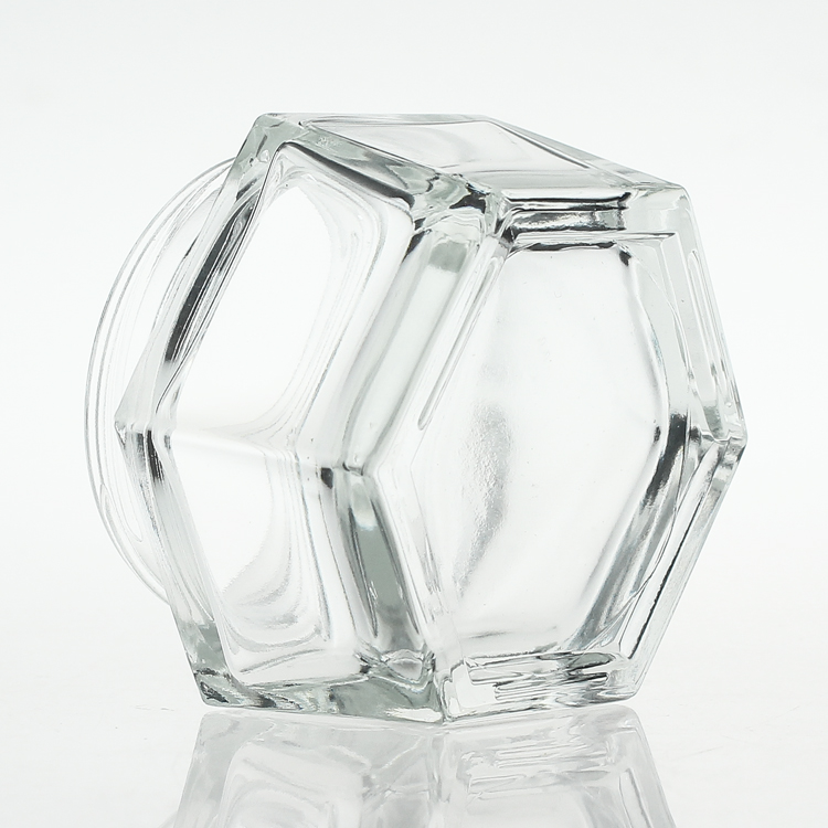 Manufactory Transparent skincare jars 30g cream jar glass cosmetic jar with acrylic cap and cover
