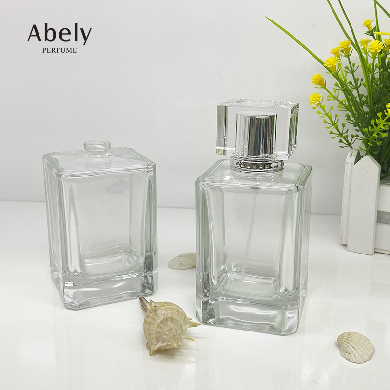Manufactory wholesale 100ml glass spray bottle perfume bottle with cap