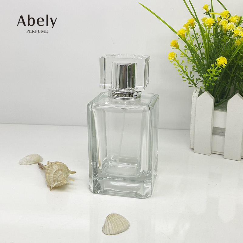 Manufactory wholesale 100ml glass spray bottle perfume bottle with cap