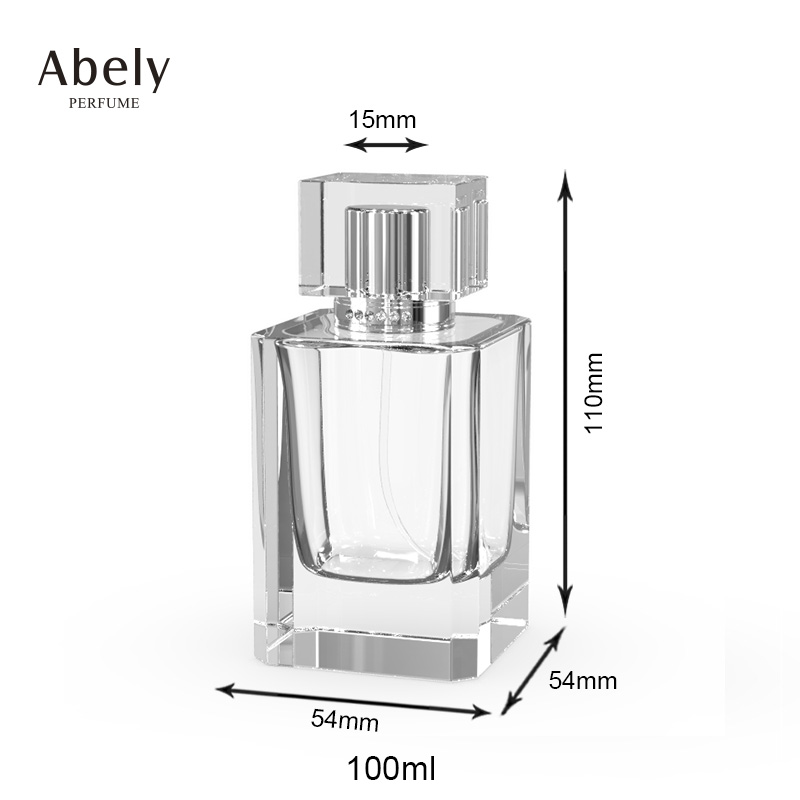 Manufactory wholesale 100ml glass spray bottle perfume bottle with cap