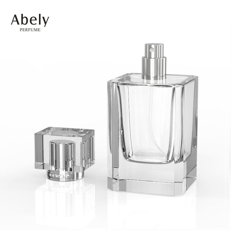 Manufactory wholesale 100ml glass spray bottle perfume bottle with cap