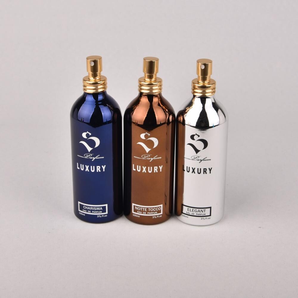 Manufacture 50ml 60ml 100ml Printed Alu Material Fancy Metal 250 Ml Aluminum Perfume Bottle With Mist Spray Pump