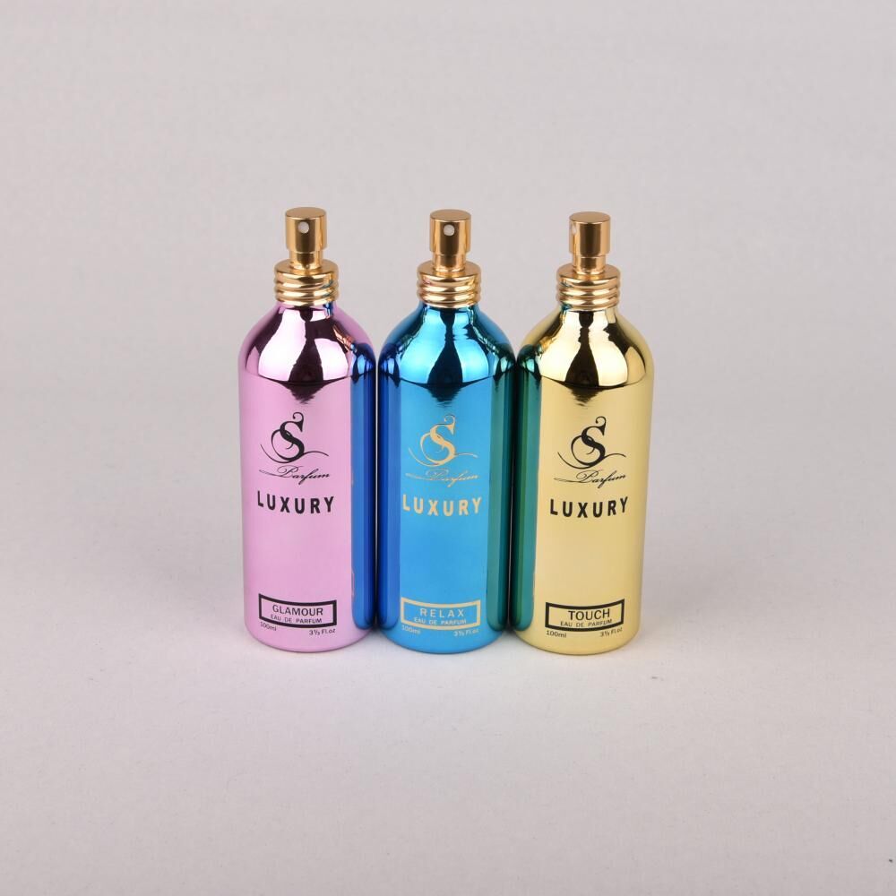 Manufacture 50ml 60ml 100ml Printed Alu Material Fancy Metal 250 Ml Aluminum Perfume Bottle With Mist Spray Pump