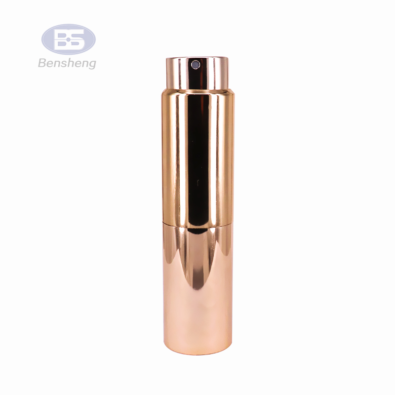 Manufacture Made Cosmetic Packaging Aluminium Outside Glass Inside Color Customized 15ml perfume atomizer bottle