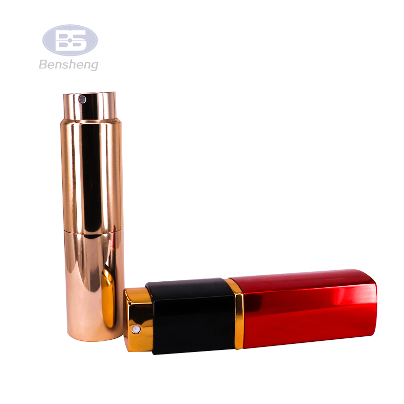 Manufacture Made Cosmetic Packaging Aluminium Outside Glass Inside Color Customized 15ml perfume atomizer bottle