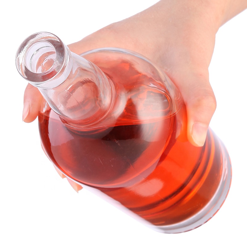 Manufacture customized wine glass bottle 1000ml empaty whisky globe shape glass bottle