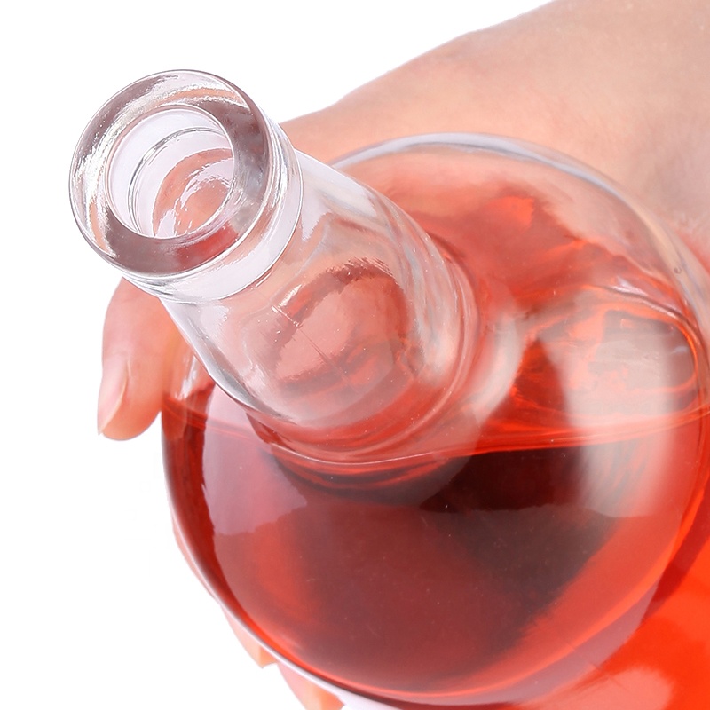 Manufacture customized wine glass bottle 1000ml empaty whisky globe shape glass bottle