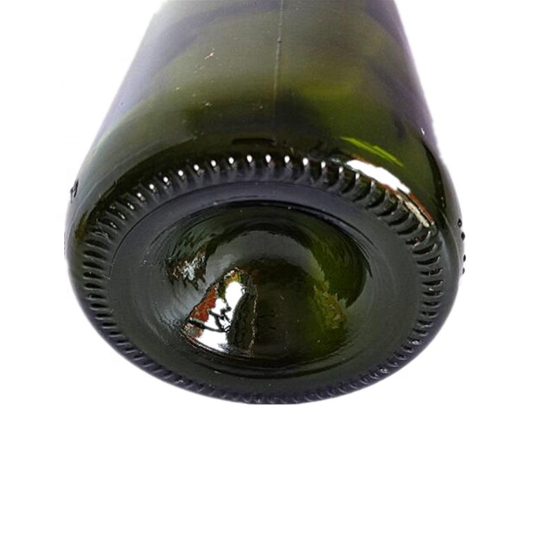 Manufacture dark green 750ml glass liquor bottles red wine bottle