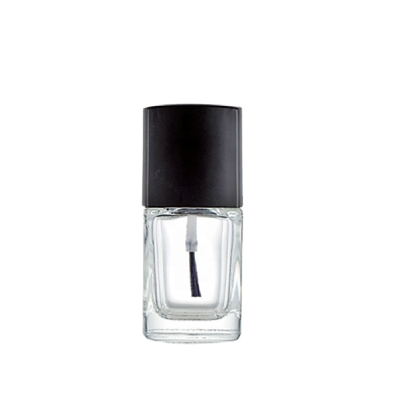 Manufacture high repurchase rate square shape 8ml, 10ml, 12ml private label crystal nail polish bottle