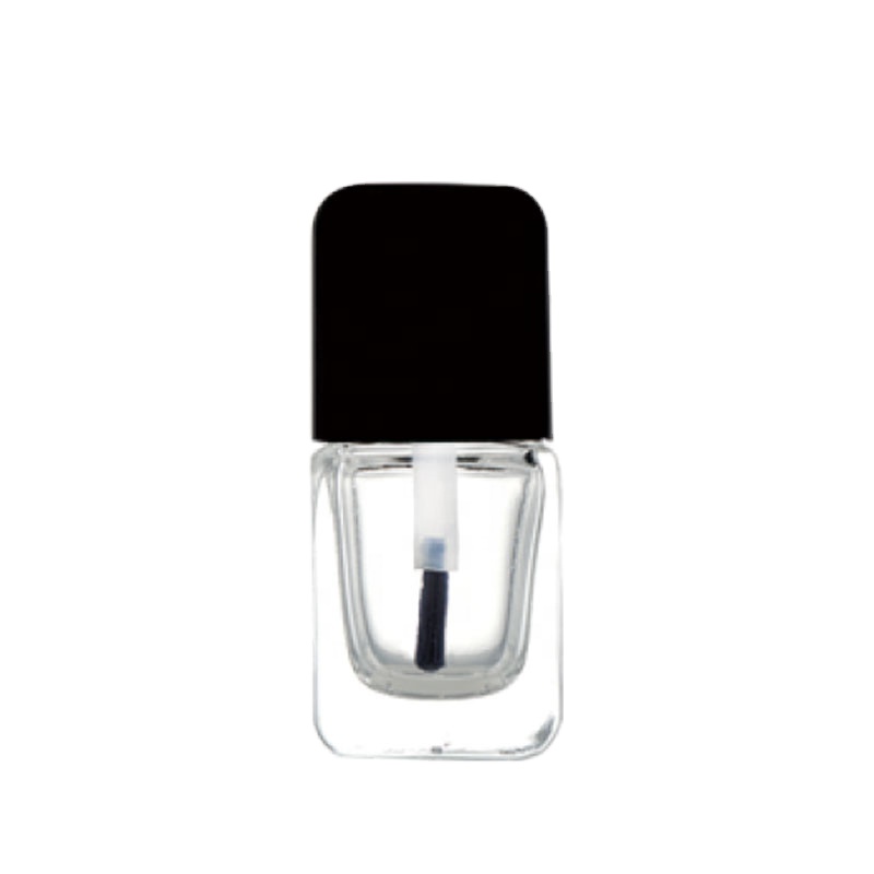 Manufacture high repurchase rate square shape 8ml, 10ml, 12ml private label crystal nail polish bottle