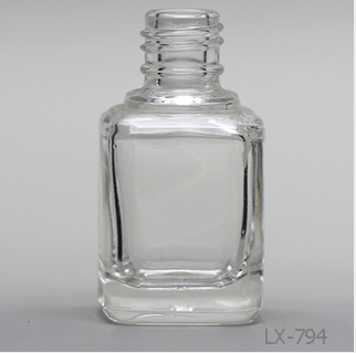 Manufacture high repurchase rate square shape 8ml, 10ml, 12ml private label crystal nail polish bottle