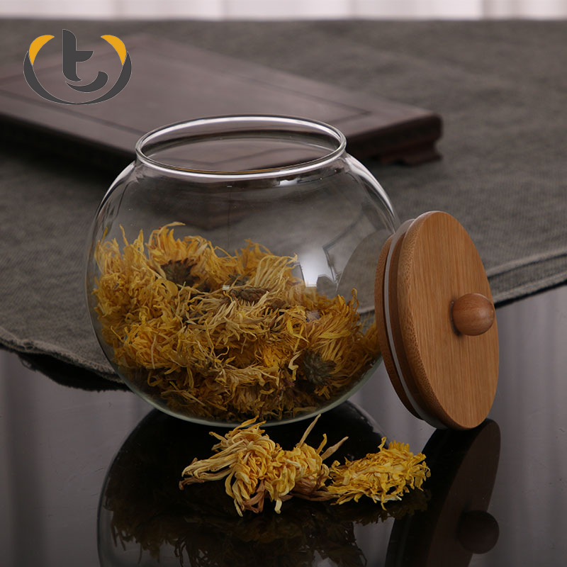 Manufacture price elegant glass candy jar shaker lid spice jar glass shaker