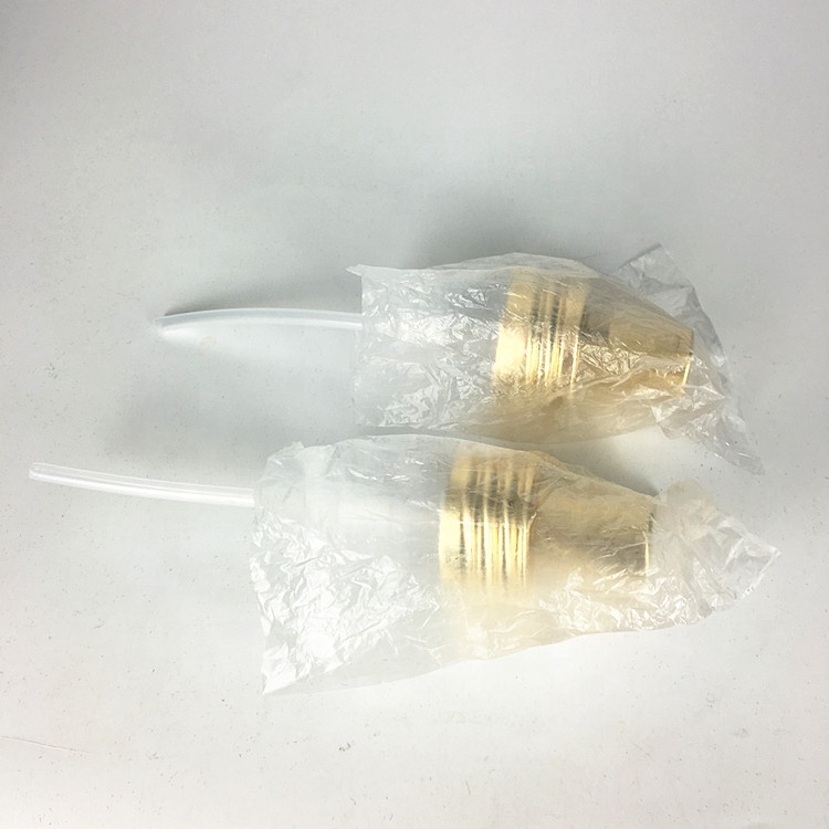 Manufacture round shape 200ml glass perfume bottle with gold sprayer lid