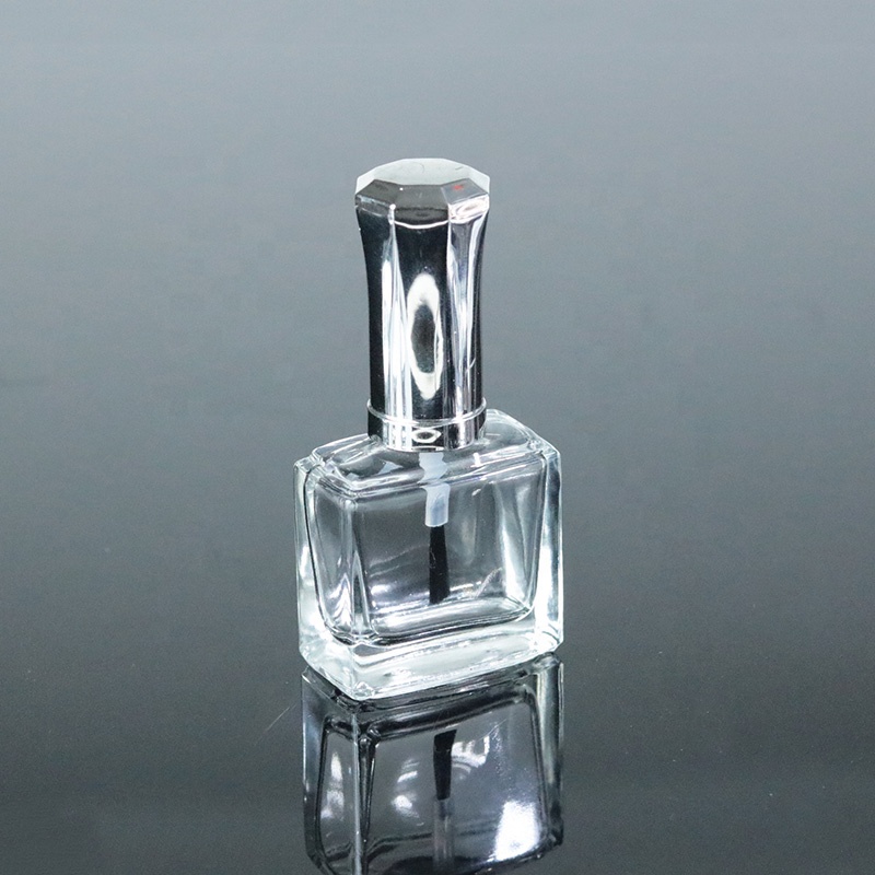Manufacturer 10 ml square nail polish bottle 10ml with gold brush cap (NG19)