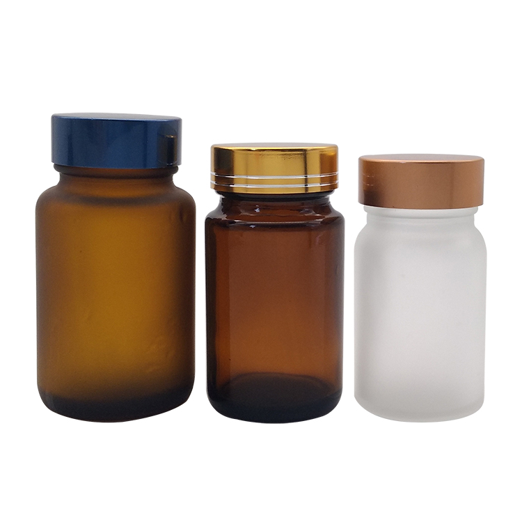Manufacturer 150ml amber glass bottle for capsule made biodegradable medicine bottle