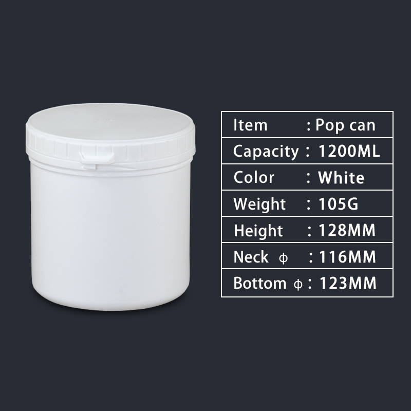 Manufacturer 150ml to 1000ml round empty high capacity pp plastic white black clear jar cooler beer food can with sealing line