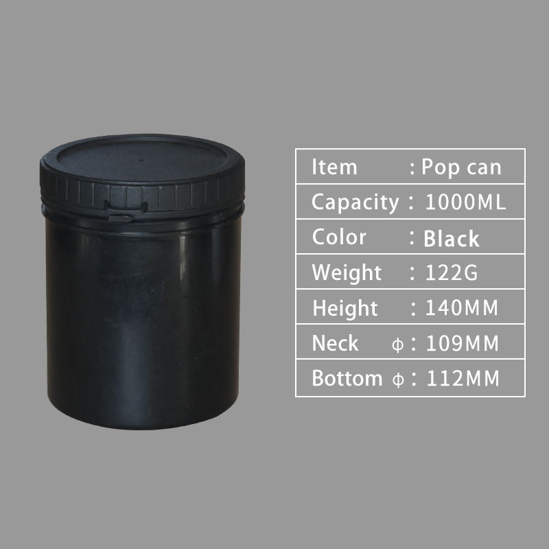 Manufacturer 150ml to 1000ml round empty high capacity pp plastic white black clear jar cooler beer food can with sealing line