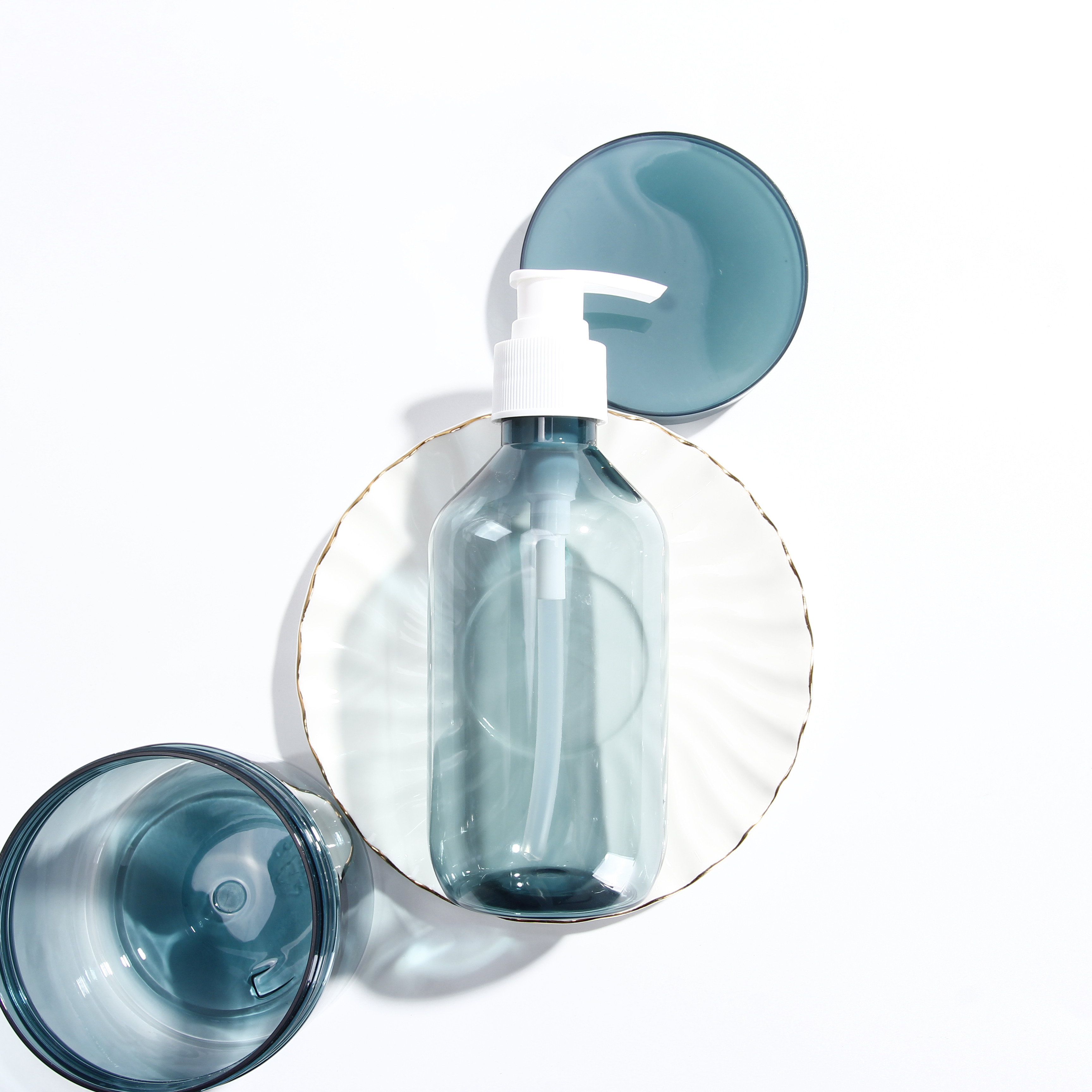 Manufacturer 16 oz empty lotion pump pet plastic bottle with cap