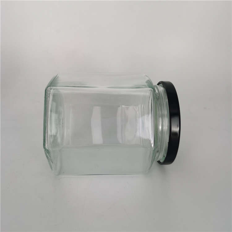 Manufacturer 180ml 280ml 380ml hexagon glass jar for grocery,oval honey jar packaging wholesale