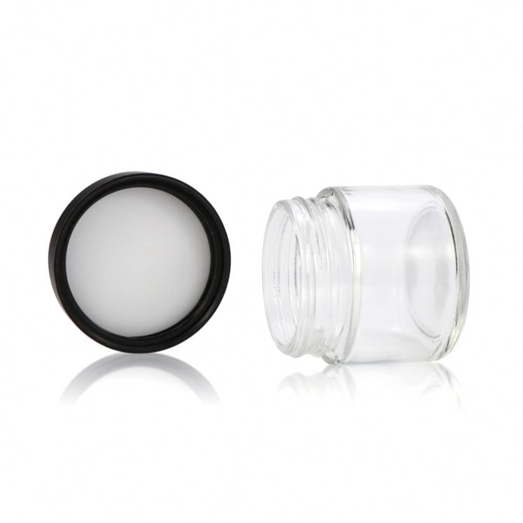 Manufacturer 1oz 2oz 3oz 4oz glass hemp storage jar with child proof lid