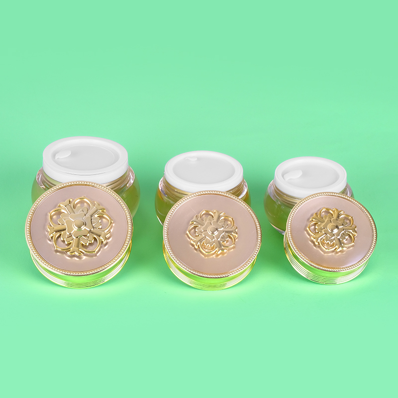 Manufacturer 20g White Golden Round Acrylic Cream Jar Plastic Cosmetic Jar Packaging with Cosmetic Packaging