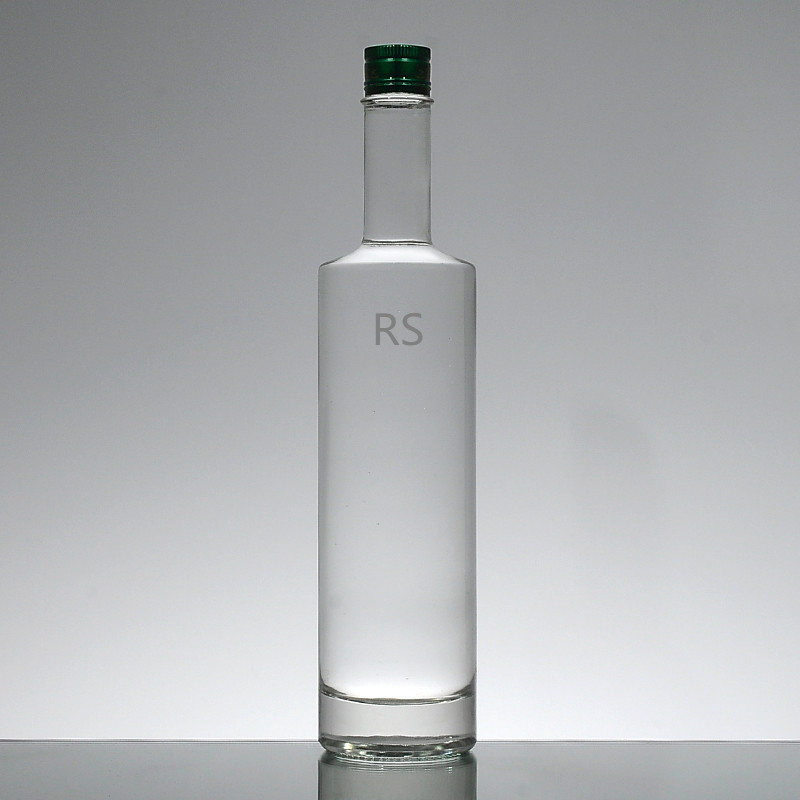 Manufacturer 500ml 750ml 700ml Tall Round Frost Vodka Wine Empty Bulk Glass Bottle with custom Label