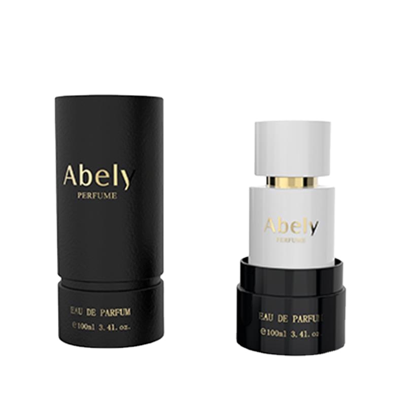 Manufacturer 50ml 100ml Empty high quality cylinder transparent OEM glass perfume bottle with gift box pump sprayer