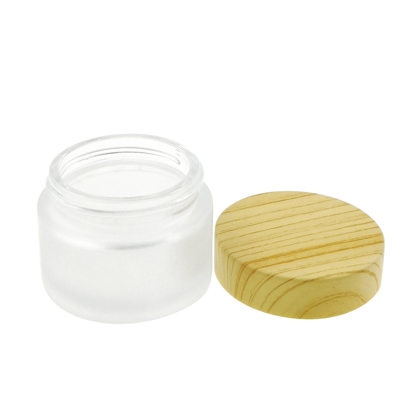 Manufacturer 5ml 10ml 15ml 20ml 30ml 50ml Empty Black and Transparent Airtight Matte Candle Glass Jar in Bulk with Bamboo Lid