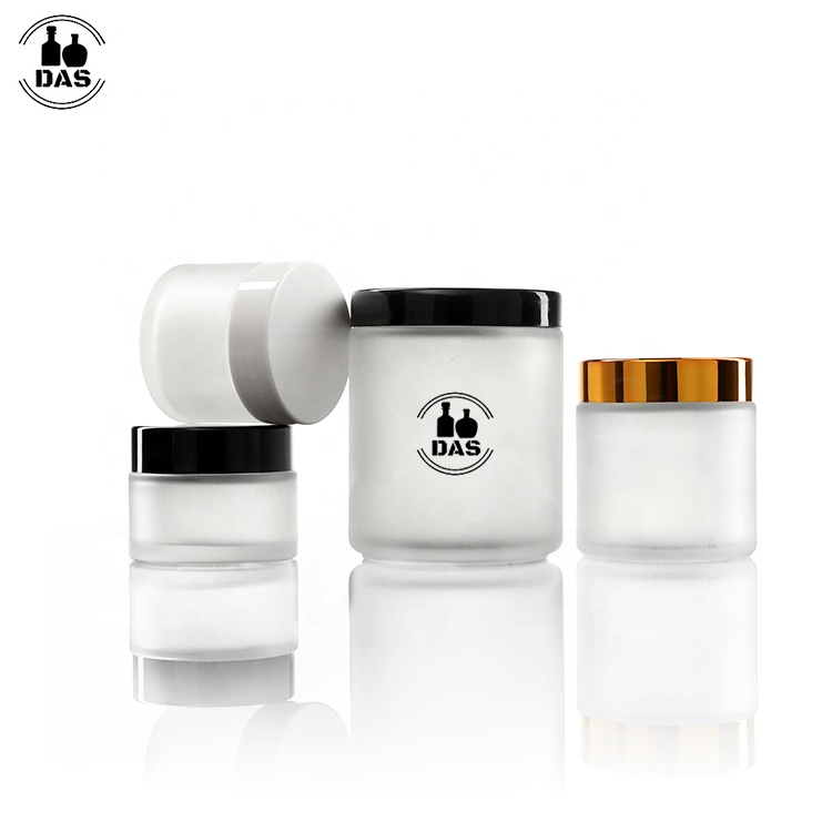 Manufacturer Amber Clear Frosted Matte Body Face Oinment 4oz 8oz Glass Cosmetic Cream Jar and Containers with Lid