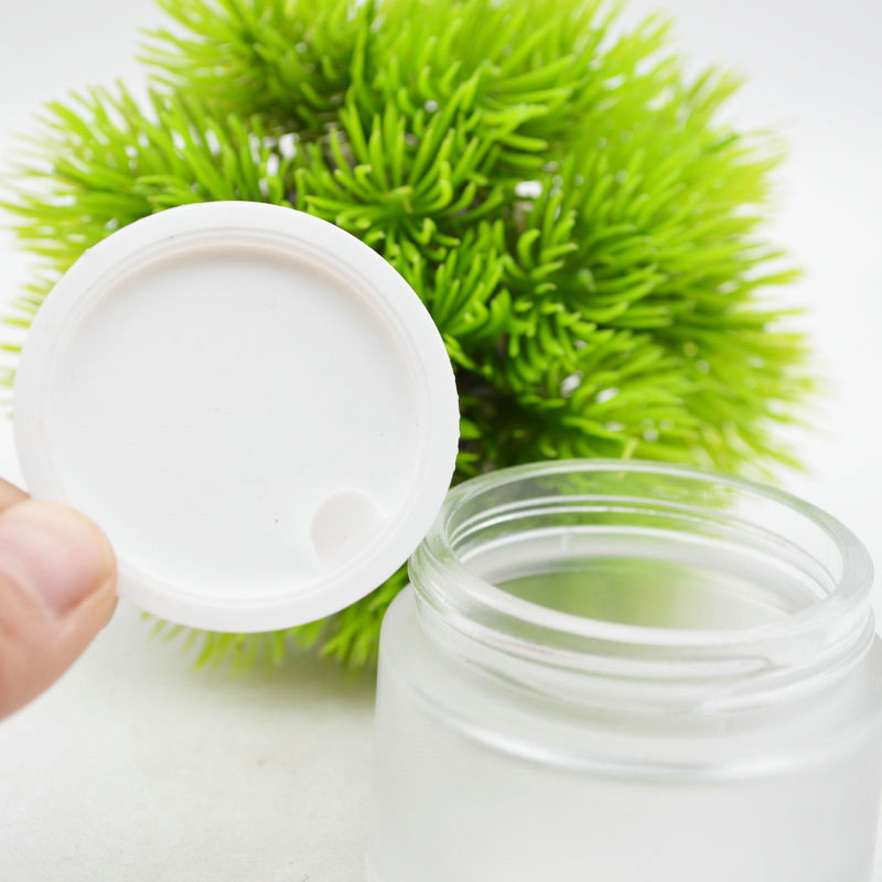 Manufacturer Body Face Cream Jar Packaging 50ml frosted glass Cosmetic Cream Jar