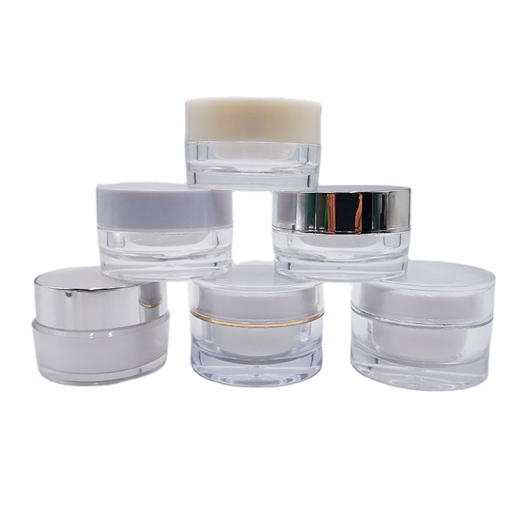 Manufacturer Customized 10g 20g 30g acrylic jar cosmetic cream jar facial cream jar 15ml