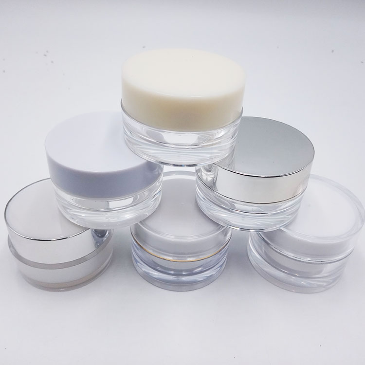 Manufacturer Customized 10g 20g 30g acrylic jar cosmetic cream jar facial cream jar 15ml