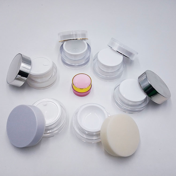 Manufacturer Customized 10g 20g 30g acrylic jar cosmetic cream jar facial cream jar 15ml