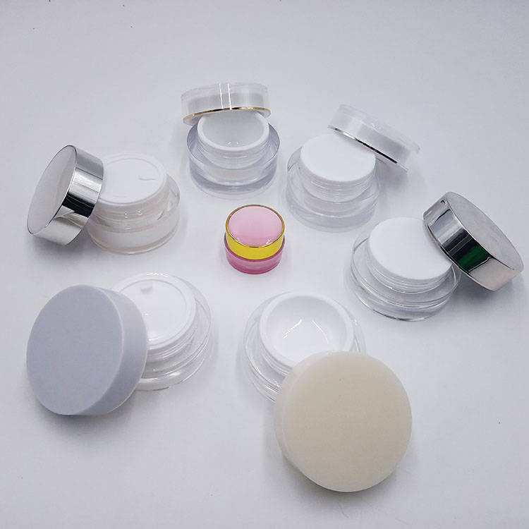 Manufacturer Customized 10g 20g 30g acrylic jar cosmetic cream jar facial cream jar 15ml