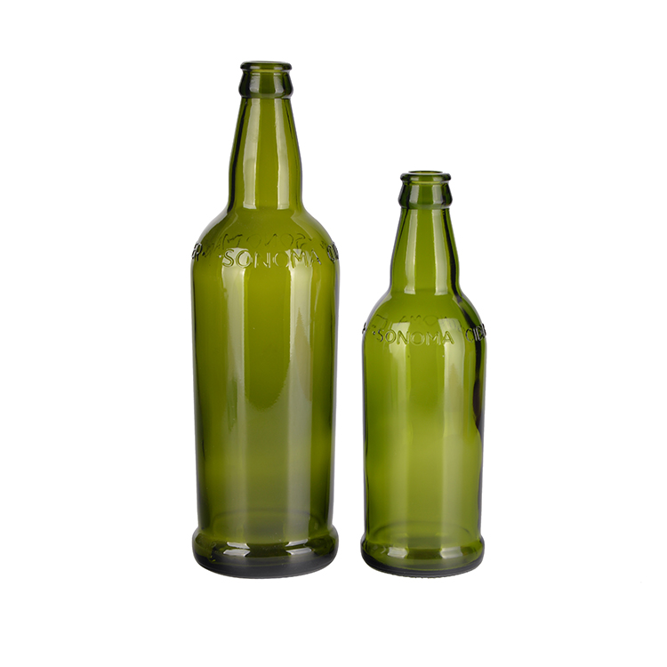 Manufacturer Direct Sell Luxury China 602g Glass Beer CROWN Cap Hot Stamping Beverage Beer Bottle Weight