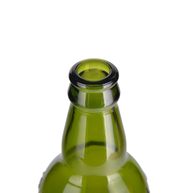 Manufacturer Direct Sell Luxury China 602g Glass Beer CROWN Cap Hot Stamping Beverage Beer Bottle Weight