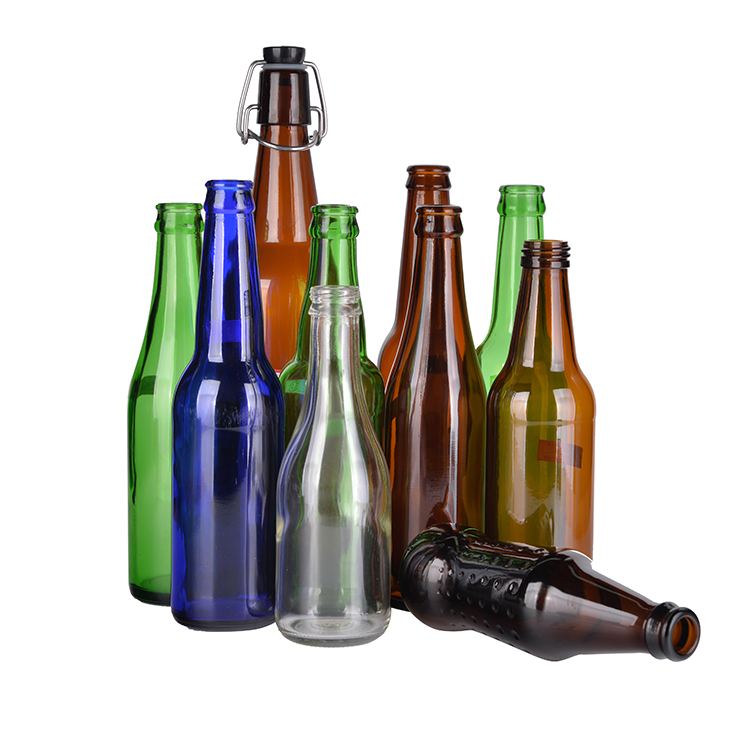 Manufacturer Direct Sell Luxury China 602g Glass Beer CROWN Cap Hot Stamping Beverage Beer Bottle Weight